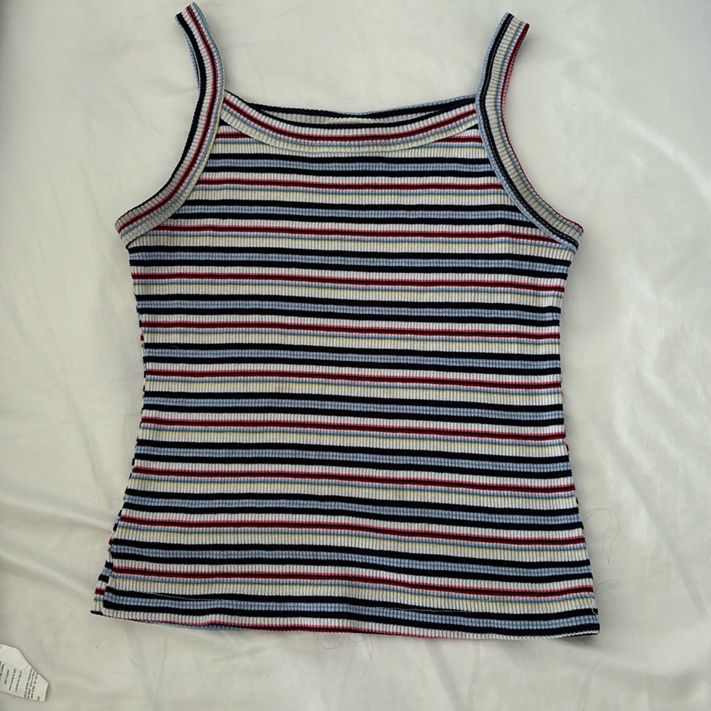 Multicolor crop tank top